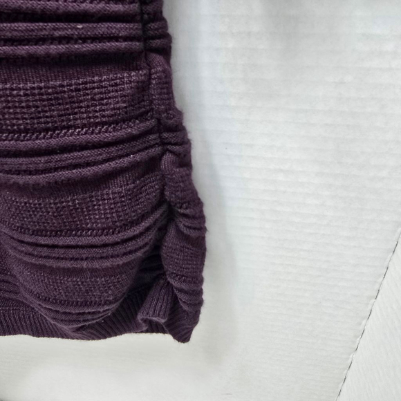 Women's APT. 9 Purple Ribbed Crew Neck Sweater XS with Silver Detail - Picture 6 of 10